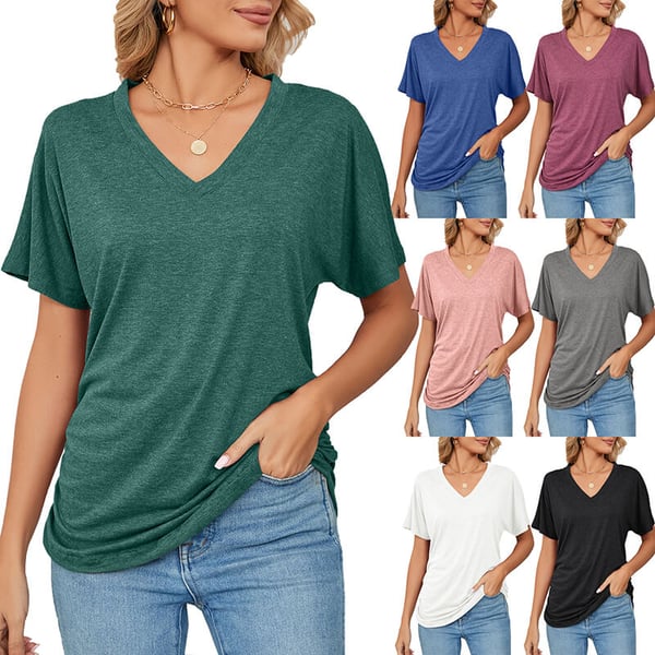 crazy bean Y2K Women's Short-Sleeved Bodycon Tee Shirt U Neck Casual Sexy Tops Y2K Basic Tops, white, L