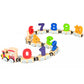 50% KORTING 🔥HOT SALE - Cijfers en letters Magnetische treinpuzzel Houten speelgoedauto