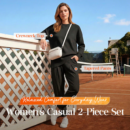 ⏰ Nu slechts 50% korting! 🔥 Damestop met asymmetrische zoom en casual broekset