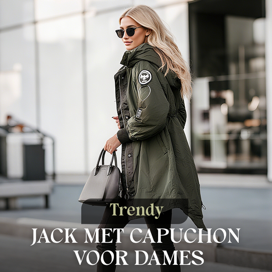 💜 LAATSTE DAG PROMOTIE - 50% KORTING 💜 Damesjas met lange mouwen en capuchon