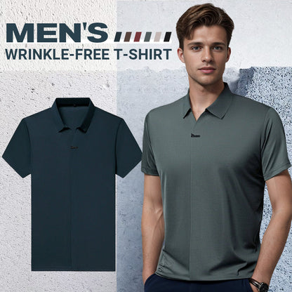 🔥Heren Casual Revers Ademend Kreukvrij T-shirt - KOOP 2 GRATIS VERZENDING