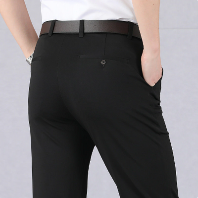 🔥 Pantalones clásicos de tiro alto para hombre – estilo atemporal, ajuste cómodo y versatilidad total | El básico que eleva tu look