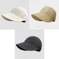 ⏳¡ÚLTIMO DÍA DE OFERTA!!🎁✨Sombrero solar elegante plegable para mujer UPF 50+ – Sombrero cubo de algodón de ala ancha con solapa protectora para cuello y correa regulable 🌞🇬🇧 | Compacto, transpirable e ideal para playa