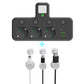 🎉Nieuwjaars Cadeau 50% KORTING!🔌Slanke Slimme Stekkerdoos (USB + Nachtlampje) – Individuele Schakelaars & Reisvriendelijk: Laad Meerdere Apparaten Tegelijk!