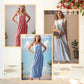 💃Zomer hete uitverkoop 49% korting - Casual gestreepte jarreteljurk
