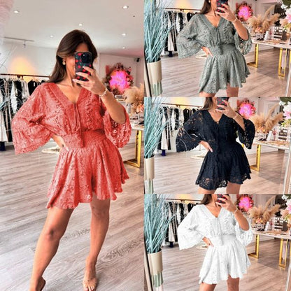 🔥 Bestseller Alert – Nu met 49% Korting! 🔥Gehaakte Top Kanten Set