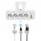 🎉Nieuwjaars Cadeau 50% KORTING!🔌Slanke Slimme Stekkerdoos (USB + Nachtlampje) – Individuele Schakelaars & Reisvriendelijk: Laad Meerdere Apparaten Tegelijk!