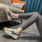 Platte witte hardloopschoenen