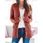 🔥Dames herfst casual langemouwen open vest met knopen en kabelpatroon (bij aankoop van 2 stuks gratis verzending)