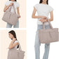 💕Hot Sale 50% KORTING🎁Wandering Nature Puffer Tote Bag met bekerhouder, laptopvak en trolleyhoes voor reizen, werk, verpleegkundigen en vrouwen