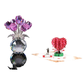 🏆Valentijnsdag Hot Sale 50% KORTING❤️ Kristallen kleurrijke rozenbloem verzamelbeeldje met vaas