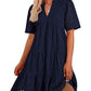 ⏰2025 Hot Sale -49% korting⏰ Elegante, holle, kanten, geplooide, casual mini-jurk voor dames