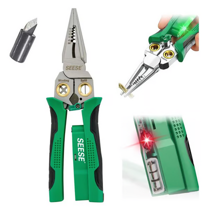 8-in-1 draadstripper, twister voor het knippen en trekken van draden, kabelschaar, spanningstester, tang