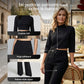 🔥Nieuw binnen 50% KORTING🎁Dames Twee-delige Set: Elegante Crop Top & Wijde Broek