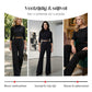 🔥Nieuw binnen 50% KORTING🎁Dames Twee-delige Set: Elegante Crop Top & Wijde Broek