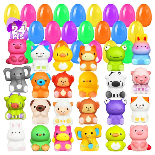 🔥Pasen Beste Cadeau 50% KORTING-🎁24 STUKS Paaseieren Voorgevulde Langzaam Rijzende Squishy Speelgoed