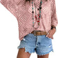 ⏰ Laatste dag aanbieding 50% korting 🔥 Hot Sale - Dames top in bohemian stijl met beige gehaakte details en V-hals