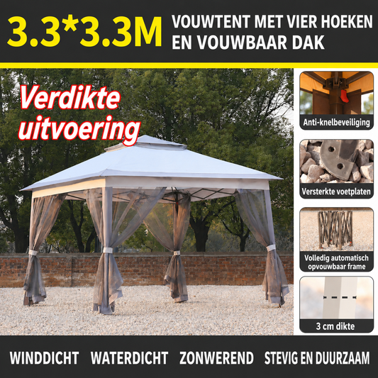 ⏳🔥 TIJDELIJK 50% KORTING! 🌞 Parasol-tafelscherm – Beschermt tegen zon & muggen 🦟✨