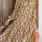🌸Lentespecials - 50% korting💐 Dames Bohemian Midi-jurk met lange mouwen en V-hals