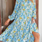 🌸Lentespecials - 50% korting💐 Dames Bohemian Midi-jurk met lange mouwen en V-hals