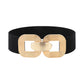 【Directe verkoop vanuit de fabriek】Vintage gouden gesp hoge elastische leren riem voor dames