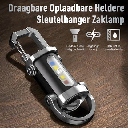 🌲🎁Draagbare oplaadbare heldere sleutelhangerzaklamp