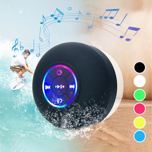 Draadloze Zuig Bluetooth Douche Speaker met LED Licht