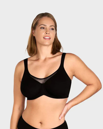 🌸✨ ¡OFERTA 50% OFF! Sujetador Elegante con Aros y Malla Transparente – Sujeción y Comodidad