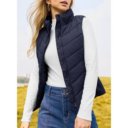 💖Uitverkoop 50% korting✨️Dames mouwloos puffer vest met ritssluiting💗