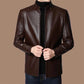 ❄️ 2026 Luxe Warmth | Chaqueta de cuero con forro de felpa para hombre | Estilo listo para el invierno 🔥【NUEVO】