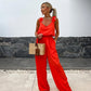 🎁Nieuw product 50% korting 💖Mouwloze jumpsuit met wijde pijpen voor dames