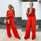 🎁Nieuw product 50% korting 💖Mouwloze jumpsuit met wijde pijpen voor dames