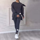 ✨ Conjunto de Sudadera Oversize y Leggings para Mujer | Diseño Desigual y Sin Costuras ✨ Ideal para Casa, Gym y Salidas, Tallas Grandes Disponibles