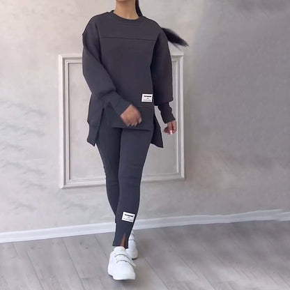 ✨ Conjunto de Sudadera Oversize y Leggings para Mujer | Diseño Desigual y Sin Costuras ✨ Ideal para Casa, Gym y Salidas, Tallas Grandes Disponibles