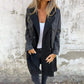 Middellange trenchcoat met denim-jeansnaden