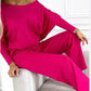💖💦Damesset met effen kleur Drop Shoulder Pullover en losse broek