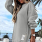 2025 Hot Sale🌟 Lange Mouw Pullover met Rits Slit – Casual Sweatshirt Jurk voor Dames 👗✨