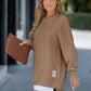 2025 Hot Sale🌟 Lange Mouw Pullover met Rits Slit – Casual Sweatshirt Jurk voor Dames 👗✨