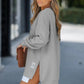 2025 Hot Sale🌟 Lange Mouw Pullover met Rits Slit – Casual Sweatshirt Jurk voor Dames 👗✨