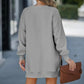 2025 Hot Sale🌟 Lange Mouw Pullover met Rits Slit – Casual Sweatshirt Jurk voor Dames 👗✨