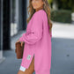 2025 Hot Sale🌟 Lange Mouw Pullover met Rits Slit – Casual Sweatshirt Jurk voor Dames 👗✨