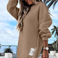 2025 Hot Sale🌟 Lange Mouw Pullover met Rits Slit – Casual Sweatshirt Jurk voor Dames 👗✨