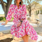 🌸Lentespecials - 50% korting💐 Dames Bohemian Midi-jurk met lange mouwen en V-hals