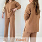 🔥Beperkte tijd aanbieding - 50% korting🔥V-hals Casual Split Gebreide Tweedelige Set
