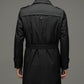 Heren casual trenchcoat met rits en afneembare voering