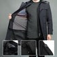 Heren casual trenchcoat met rits en afneembare voering