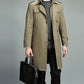 Heren casual trenchcoat met rits en afneembare voering
