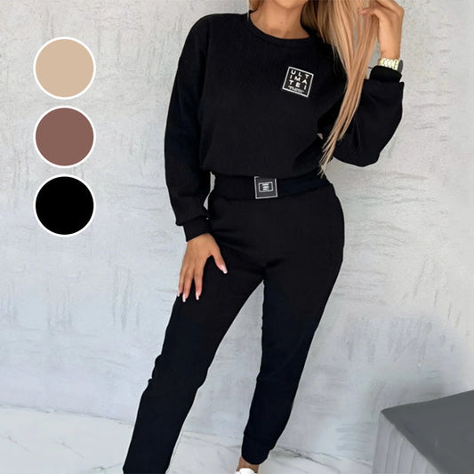 🔥Gratis thuisbezorging 💖Black Friday 43% korting💞Women’s Corduroy Jogger Sweatsuit Set