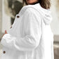 Oversized Corduroy-jas met capuchon en knoopsluiting voor dames