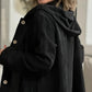 Oversized Corduroy-jas met capuchon en knoopsluiting voor dames